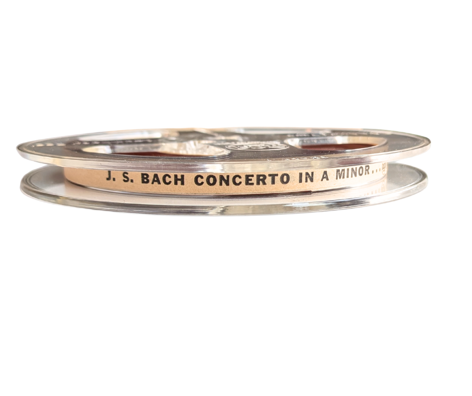 Two Bach Concertos in A Minor and in E Major, Alfred Wallenstein- 2 Track Mono Reel to Reel Tapes, 7 1/2 IPS