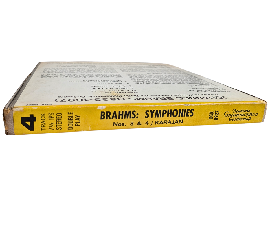 *Brahms: Symphonies Nos. 3 & 4 - Karajan - 4 Track Stereo Double-Play, 7 1/2 IPS (DGK 8927)