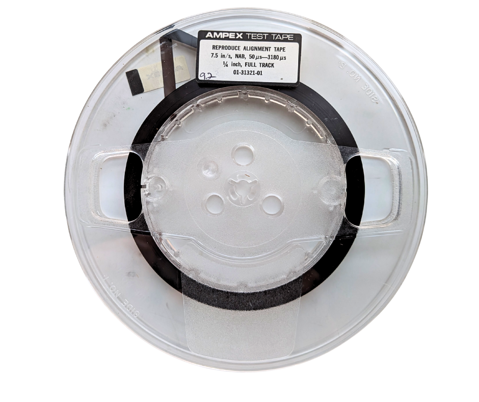 Ampex Reproduce Alignment Test Tape- 2 Track mono, 7 1/2 IPS