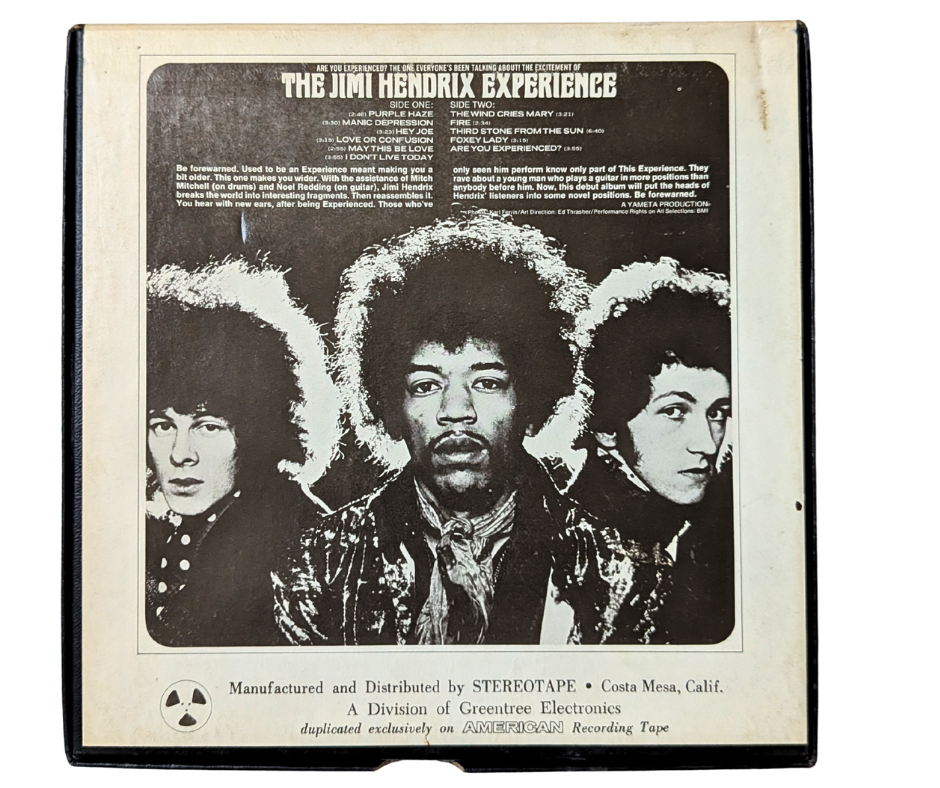 The Jimi Hendrix Experience – Are You Experienced – 7½ IPS 4-Track Reel to Reel Tape – Reprise RST 6261-C