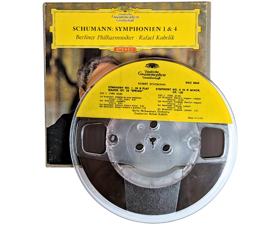 Schumann: Symphonies No. 1 & 4, Rafael Kubelik- 4 Track Reel to Reel Tape, 7 1/2 IPS