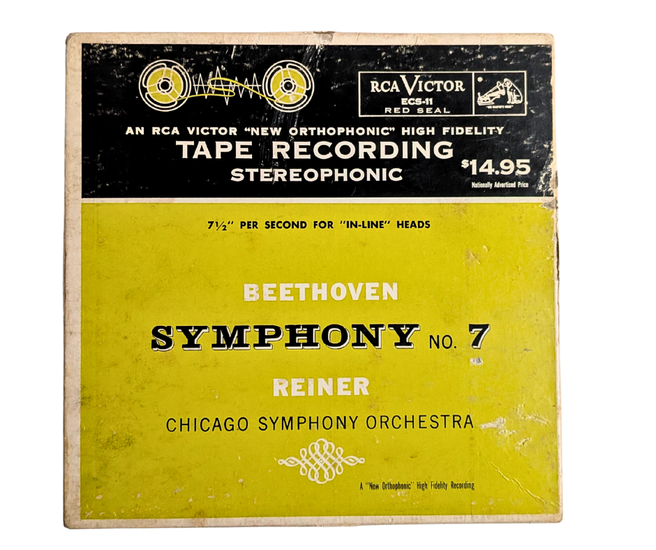 Beethoven: Symphony No. 7, Fritz Reiner- 2 track Reel to Reel Tape, 7 1/2 IPS