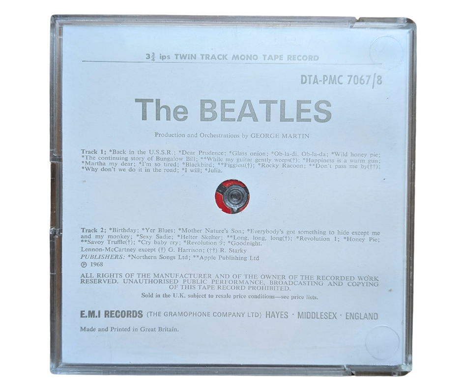 The Beatles, Double Album- Twin Track Mono Tape Record, 3 3/4 IPS