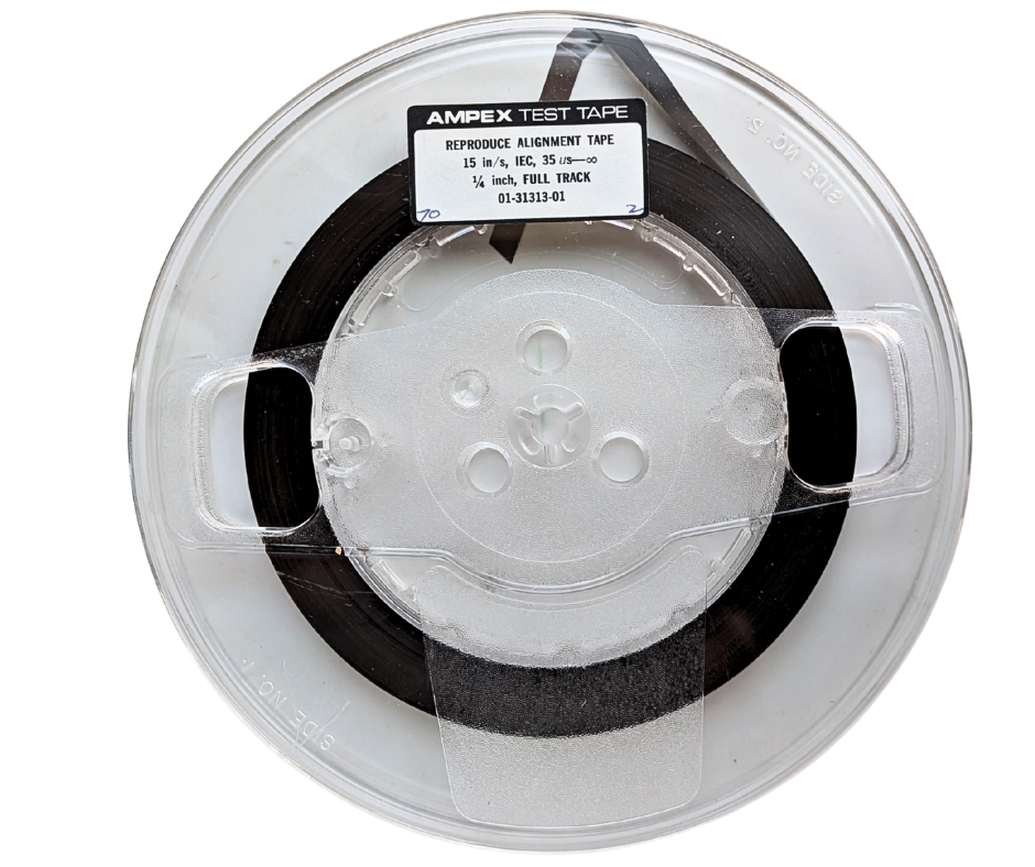 Ampex Reproduce Alignment Test Tape- 2 Track Reel to Reel Tape, 15 IPS