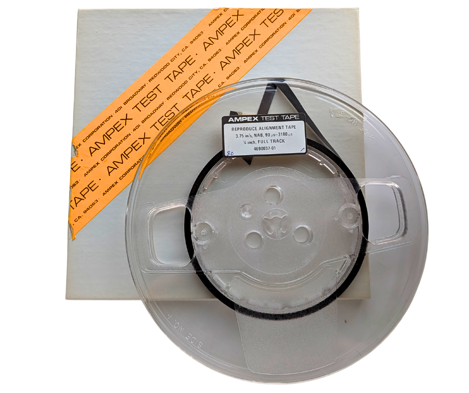 Ampex Reproduce Alignment Test Tape- 2 Track Mono Reel to Reel, 3 3/4 IPS