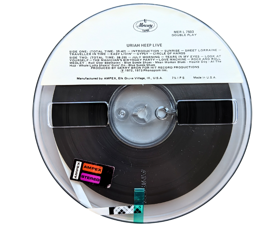 Uriah Heep Live, Uriah Heep - 4 Track Reel to Reel Tape, 7 1/2 IPS
