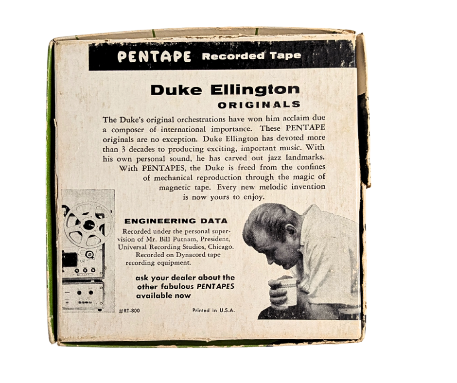 Originals, Duke Ellington- Twin Track Mono Reel to Reel Tape, 7 1/2 IPS