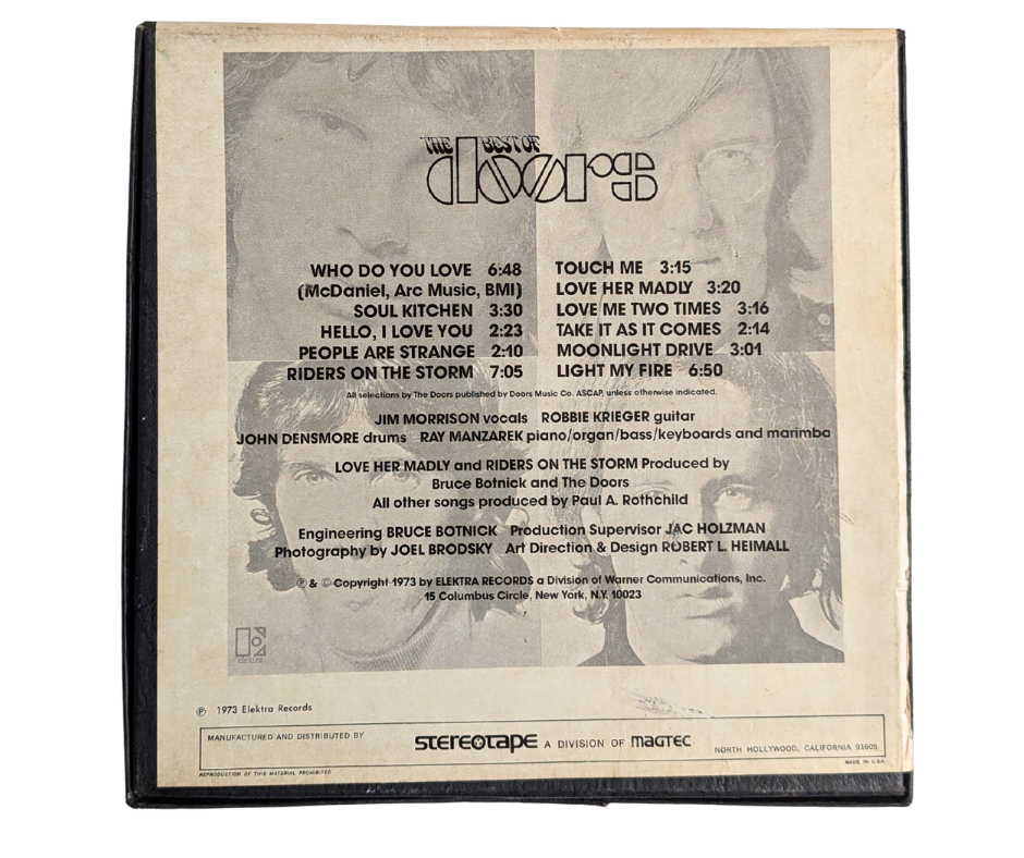 QUAD Best of the Doors, The Doors- Quadrophonic Reel to Reel Tape, 7 1/2 IPS