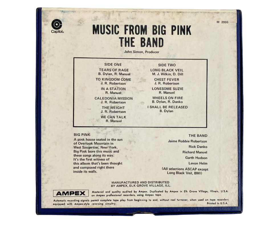 Music from Big Pink, Bing Pink- 4 track reel to reel tape, 7 1/2 IPS
