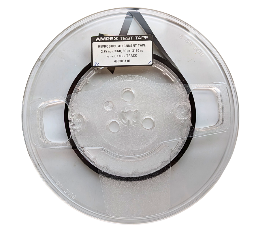 Ampex Reproduce Alignment Test Tape- 2 Track Mono Reel to Reel, 3 3/4 IPS