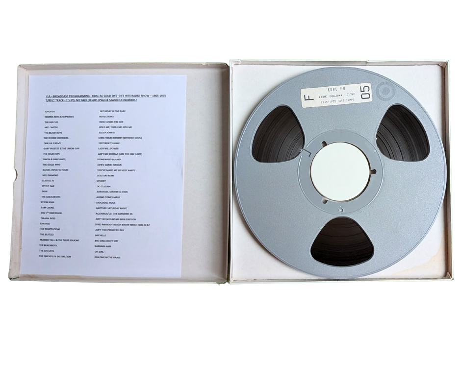 KDAL AC Gold 60’s–70’s Hits Radio Show- 2 Track Reel to Reel Tape, 7 1/2 IPS
