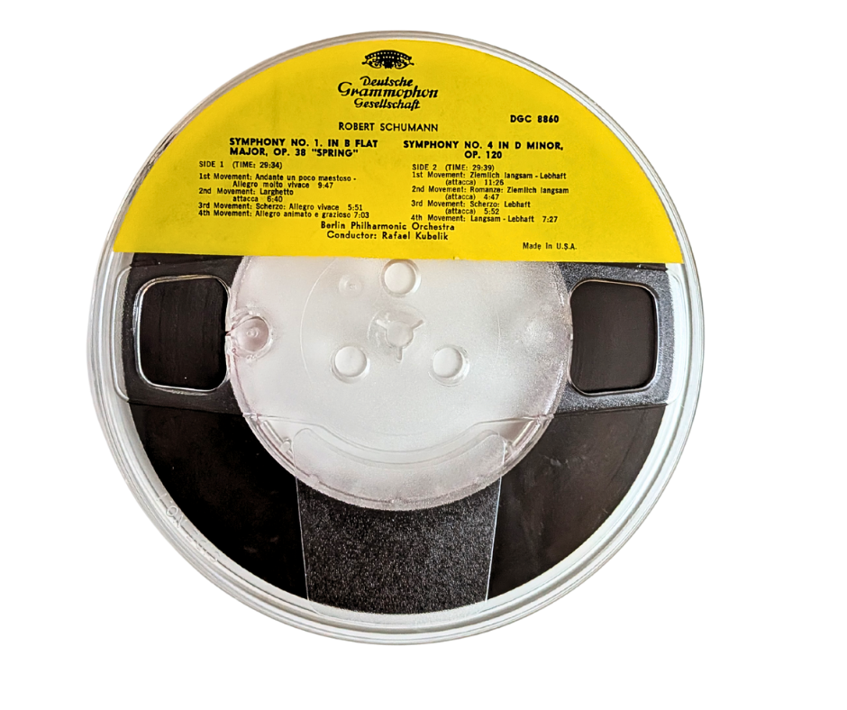 Schumann: Symphonies No. 1 & 4, Rafael Kubelik- 4 Track Reel to Reel Tape, 7 1/2 IPS