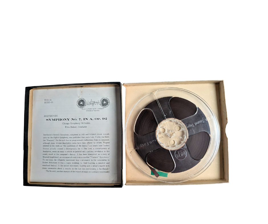 Beethoven: Symphony No. 7, Fritz Reiner- 2 track Reel to Reel Tape, 7 1/2 IPS
