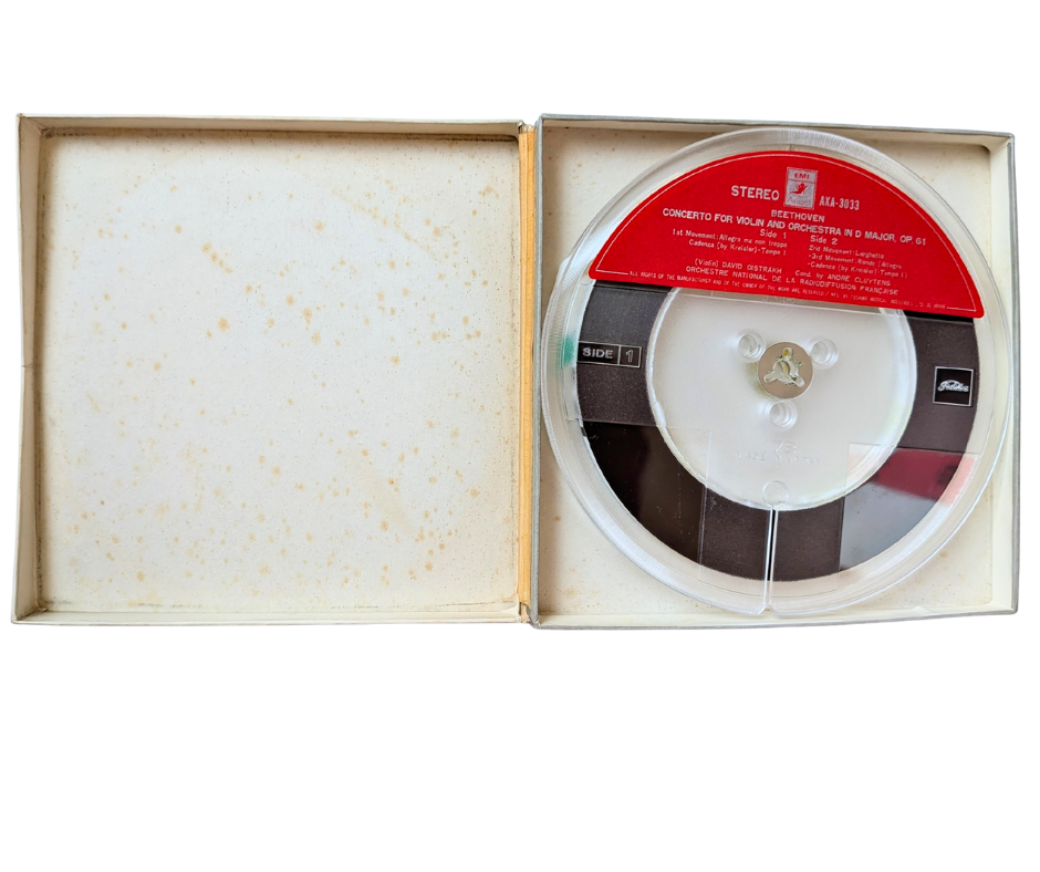 Beethoven Concerto for Violin and Orchestra in D Minor- 4 Track Reel to Reel Tape, 7 1/2 IPS