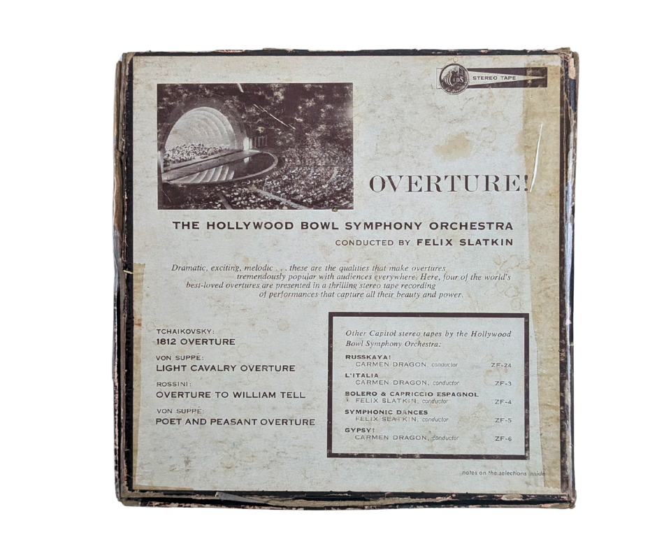 Overture!, Felix Slatkin- 2 track Reel to Reel Tape, 7 1/2 IPS