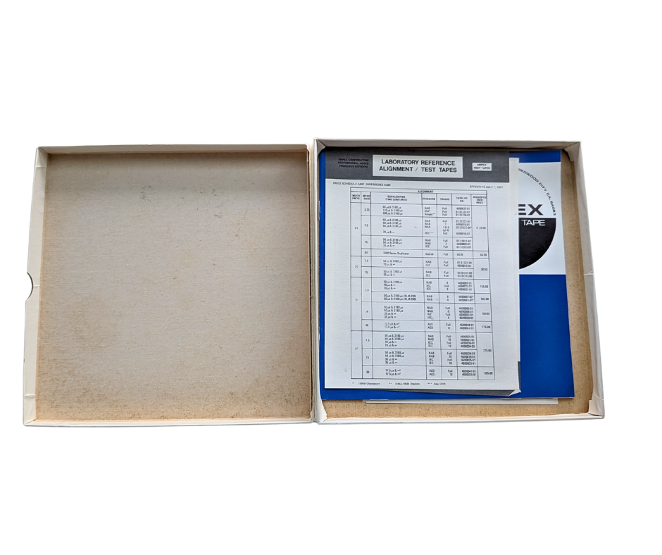 Ampex Reproduce Alignment Test Tape - 2 Track Mono, 15 IPS