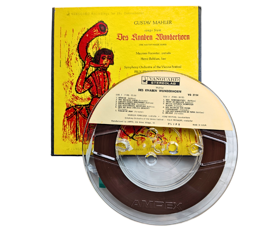Gustav Mahler, Des Knaben Wunderhorn - 4 Track Stereo Reel to Reel Tapes, 7 1/2 IPS