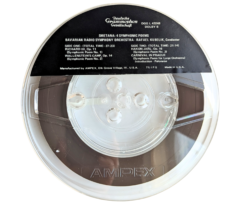 Smetana: 4 Symphonic Poems,Bedřich Smetana- 4 Track Reel to Reel Tap, 7 1/2 IPS