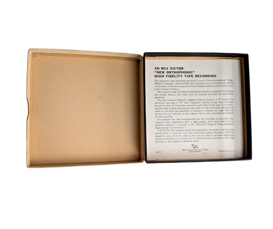 Two Bach Concertos in A Minor and in E Major, Alfred Wallenstein- 2 Track Mono Reel to Reel Tapes, 7 1/2 IPS