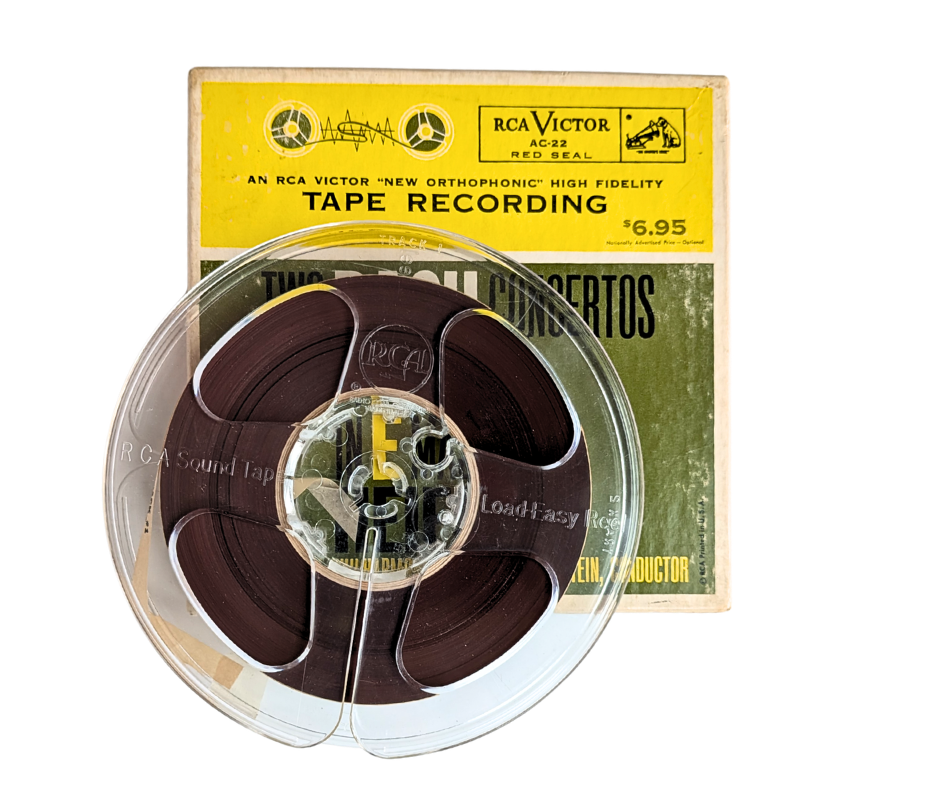 Two Bach Concertos in A Minor and in E Major, Alfred Wallenstein- 2 Track Mono Reel to Reel Tapes, 7 1/2 IPS