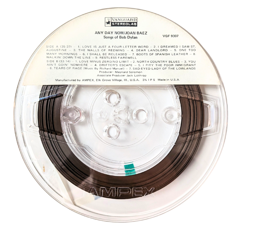 Any Day Now, Joan Baez- 4 Track Reel to Reel Tape, 7 1/2 IPS