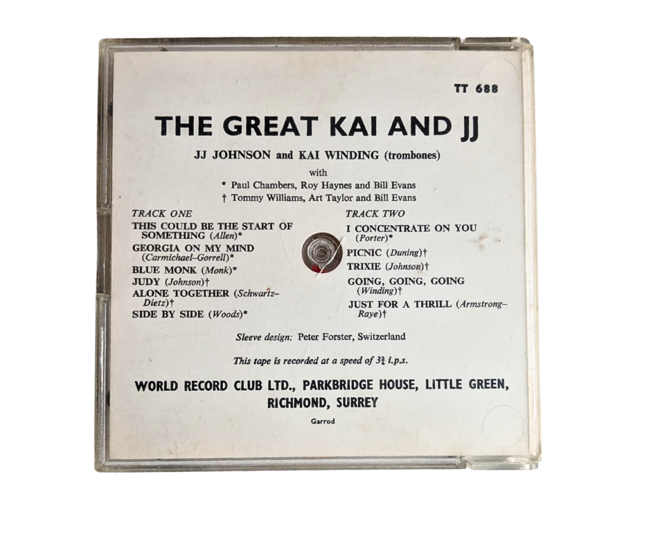 The Great Kai and JJ, JJ Johnson- 2 Track Mono Reel to Reel Tape, 3 3/4 IPS