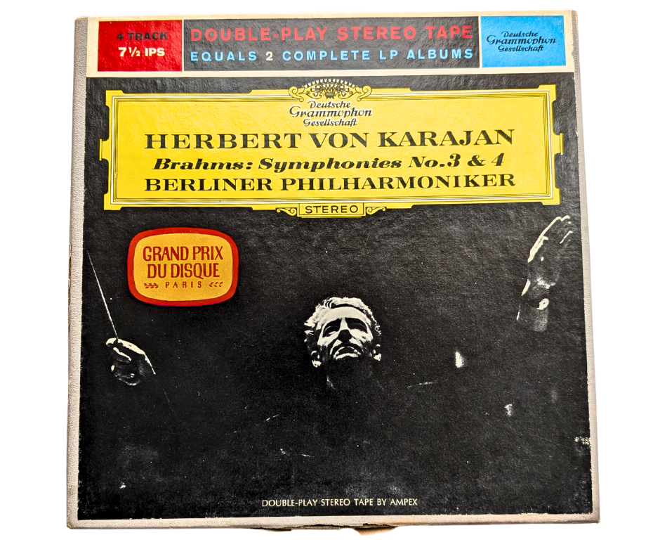 *Brahms: Symphonies Nos. 3 & 4 - Karajan - 4 Track Stereo Double-Play, 7 1/2 IPS (DGK 8927)
