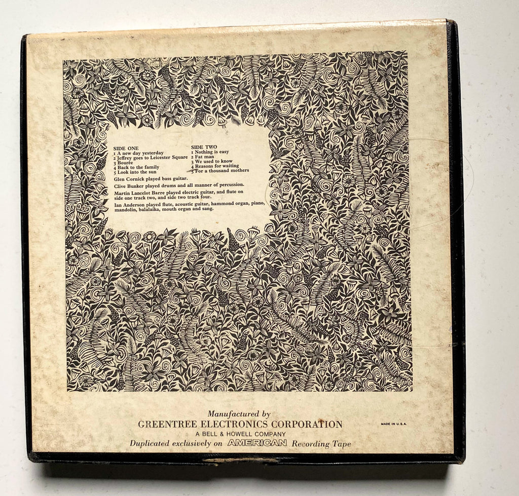 Stand Up, Jethro Tull- 4 track reel to reel tape, 3 3/4 IPS