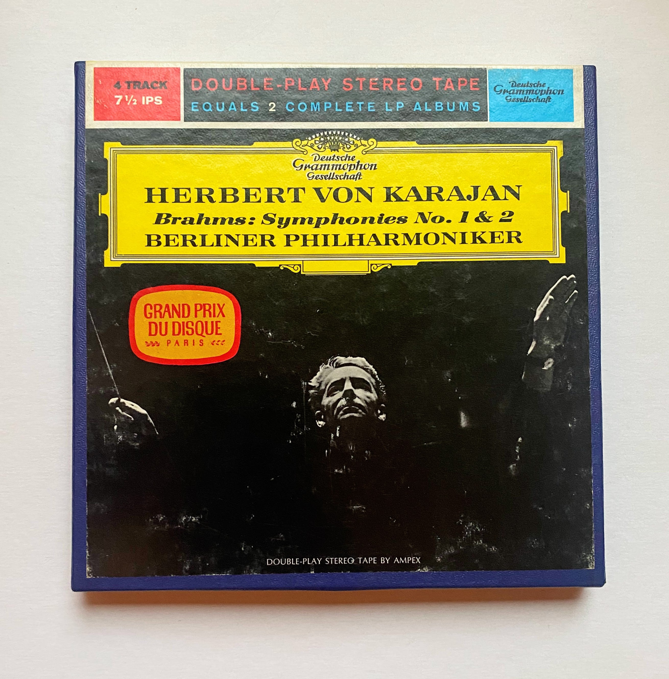 Brahms: Symphonies No. 1 & 2, Herbert Von Karajan-4 track reel to reel tapes, 7 1/2 IPS