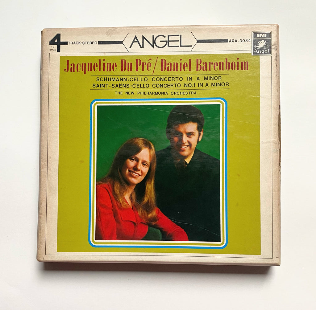 Schuman: Cello Concerto in A Minor, Jacqueline Du Pre & Daniel Barenboim- 4 track reel to reel tape, 7 1/2 IPS