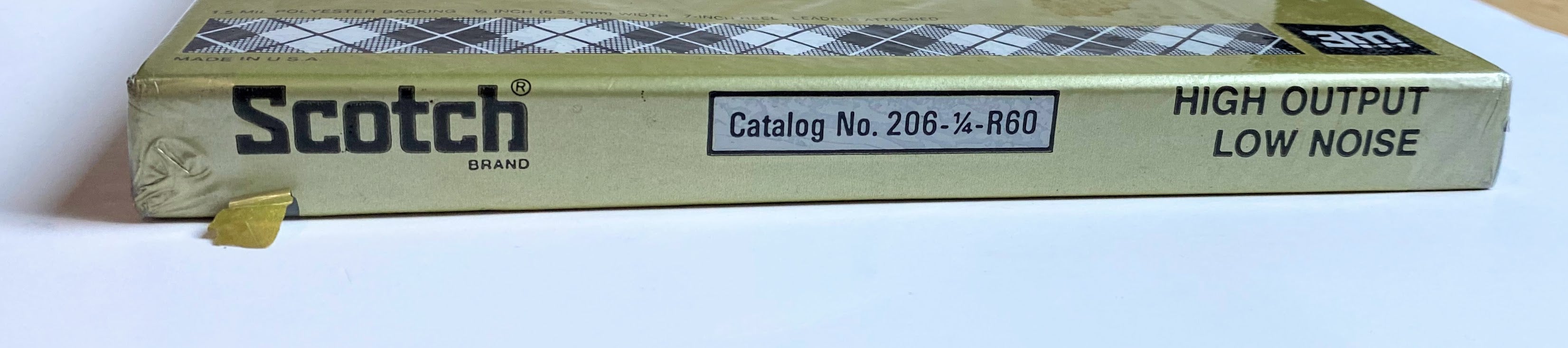 [Sealed] Professional Mastering Tape, Scotch- High Output, Low Noise, 12000 ft., 1.5 Mil