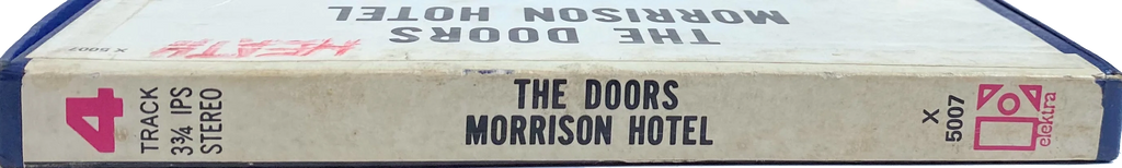 Morrison Hotel reel box with title text and light shelf wear typical of vintage Ampex packaging.