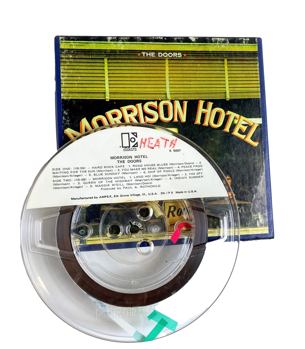 Morrison Hotel, The Doors- 4 track reel to reel tape, 3 3/4 IPS