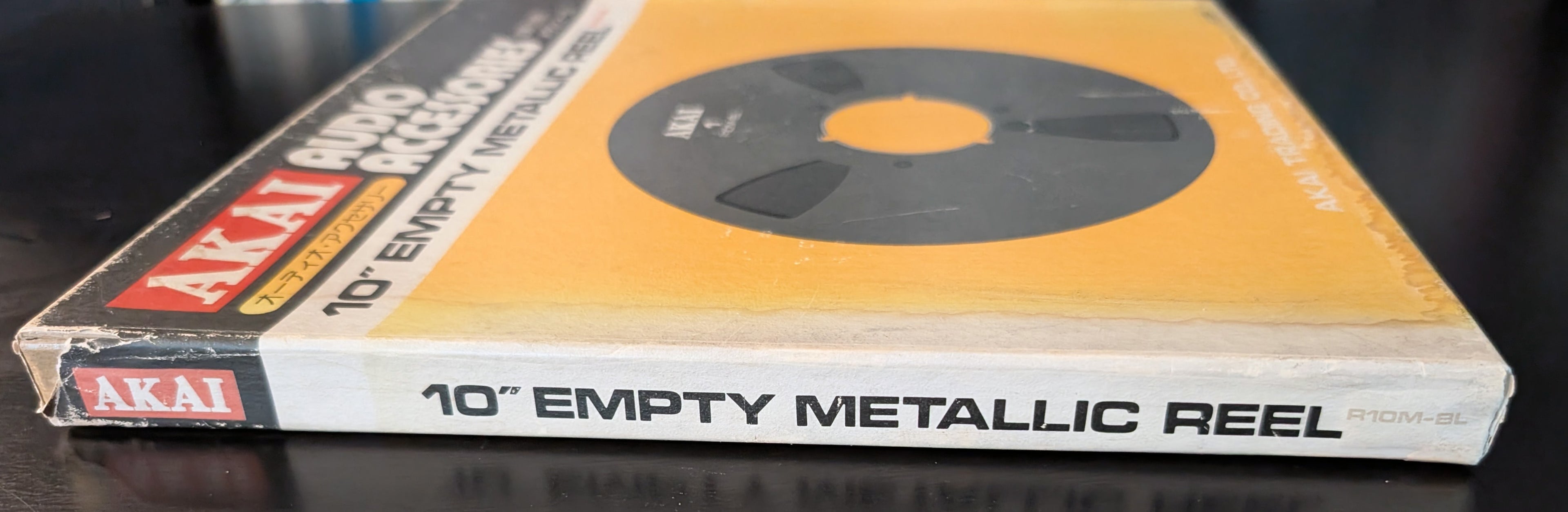 Original Vintage Akai 10 Inch Black Metal Take-Up Reel Made in Japan with Box