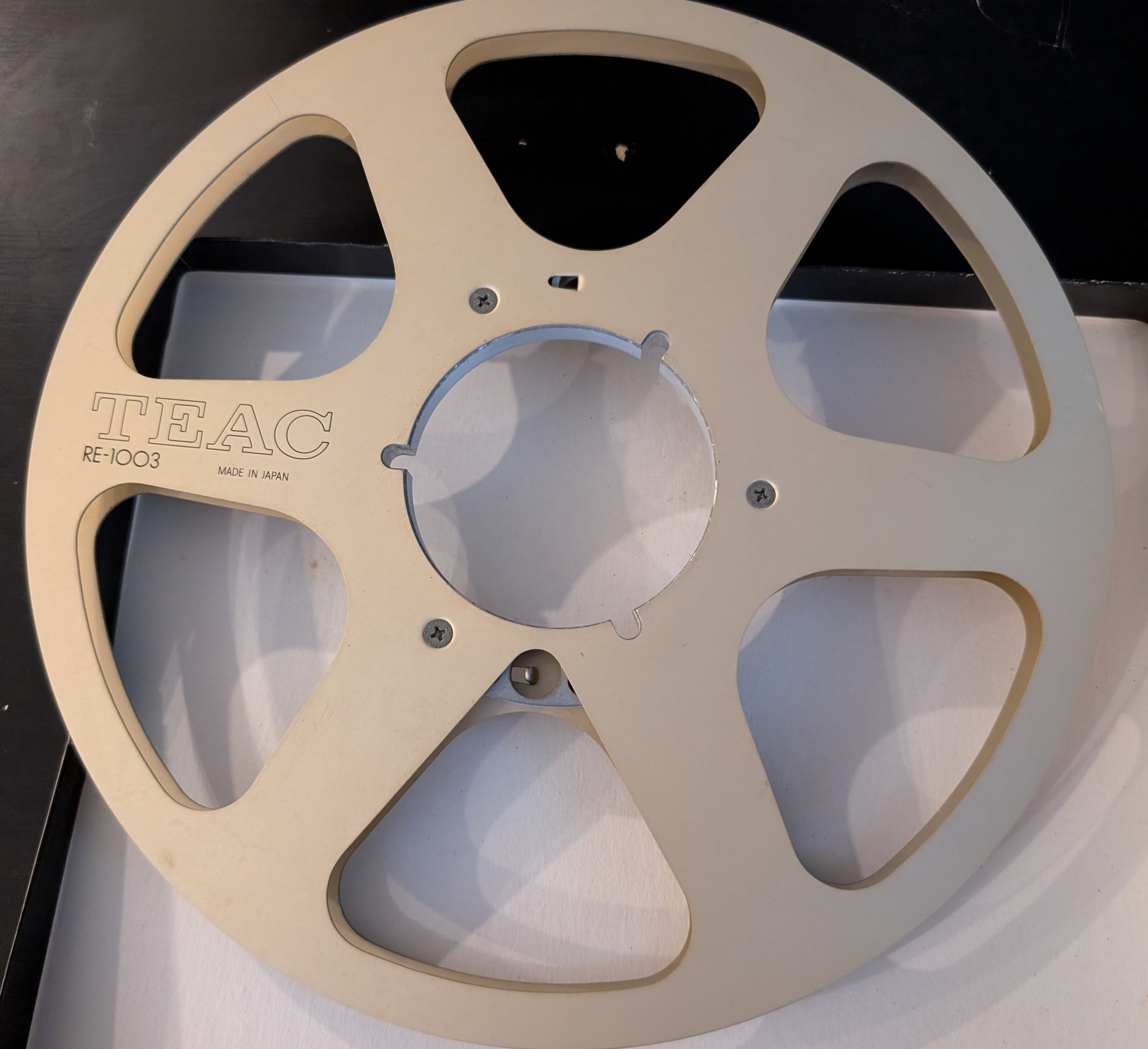 Original Vintage TEAC RE-1003 Empty Aluminum Take-Up Reel Made in Japan with Box