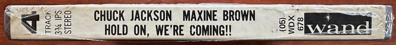 [Sealed] Hold On, We’re Coming!!, Chuck Jackson & Maxine Brown- 4 Track Stereo Reel to Reel Tape, 3 3/4 IPS